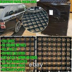 Gravel Stabilité Griveway Grids Base 6x5 Feuilles + Plastic Membrane Eco Slabs