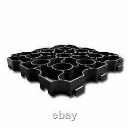 Grille X-Grid noire 9m2 Grille de renforcement de sol de gravier pour allée Grille écologique