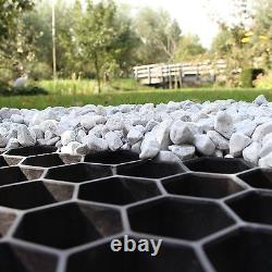 Grille de gravier avec membrane anti-mauvaises herbes, grilles de stationnement écologiques EuroGravel BLACK