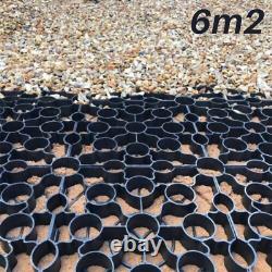Grille de renforcement de sol écologique pour allée X-Grid Noir 6m2