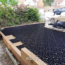 Grille de renforcement de sol pour allée en gravier X-Grid Black 7m2 - Écologique