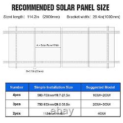 Kit de supports de montage réglables pour panneaux solaires ECO-WORTHY pour 4 panneaux