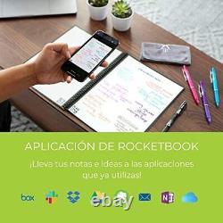 Rocketbook Core Smart Réutilisable Notebook A4 Lettre Black Dot Grid Eco-amiendl