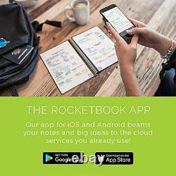 Rocketbook Smart Réutilisable Notebook Dot-grid Eco-friendly Notebook Avec 1 Pi
