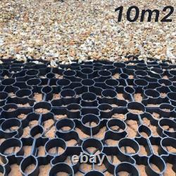 X-Grid Noir 10m2 Grille de gravier Renforcement de sol Allée Grille Écologique